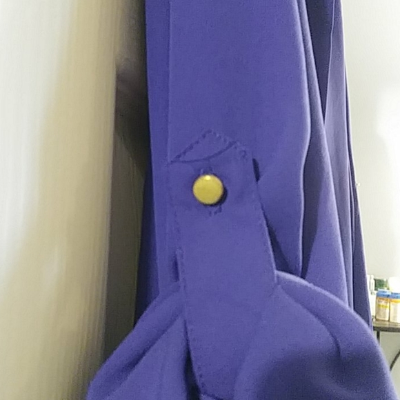 Purple button up blouse - Picture 4 of 5